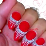 طراحی ناخن فرنچ دیسکو مدل آبشاری _ کد 103
